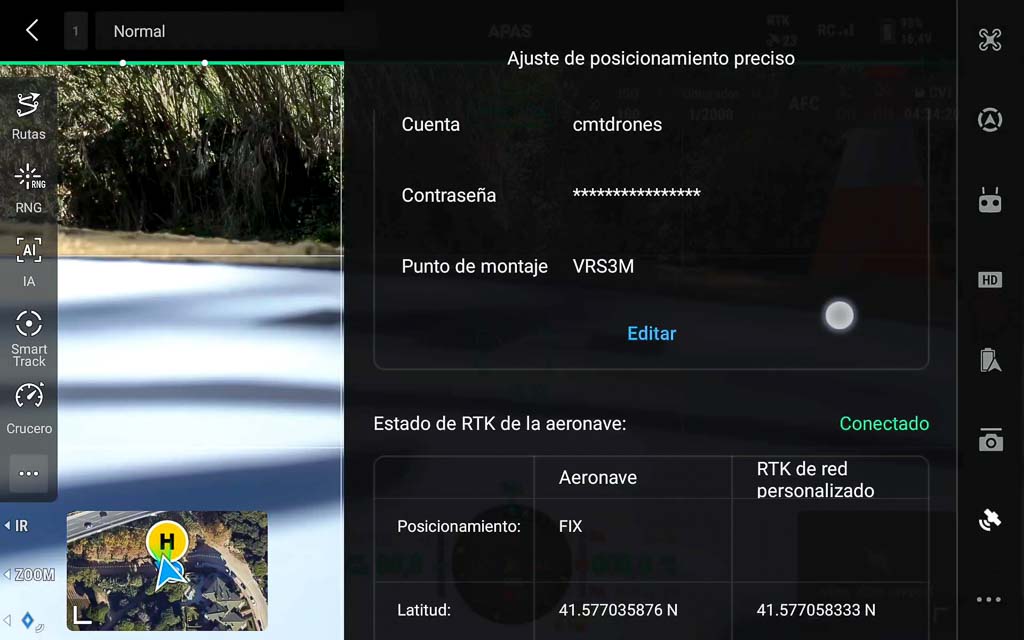 Inspección técnica georreferenciada RTK