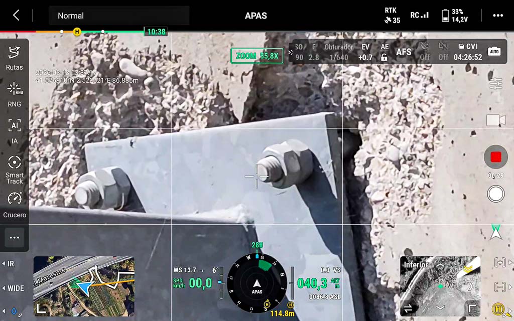 Inspección técnica con drones